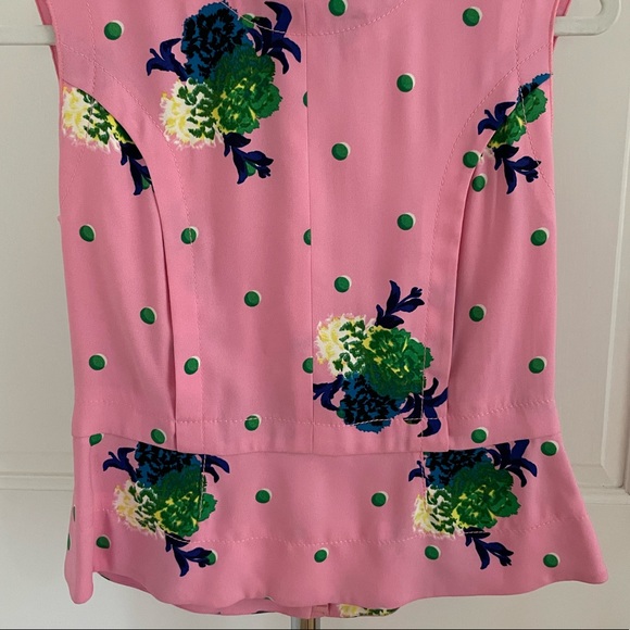 MARC JACOBS NWOT! Pink floral blouse with peplum detail. - Picture 7 of 14